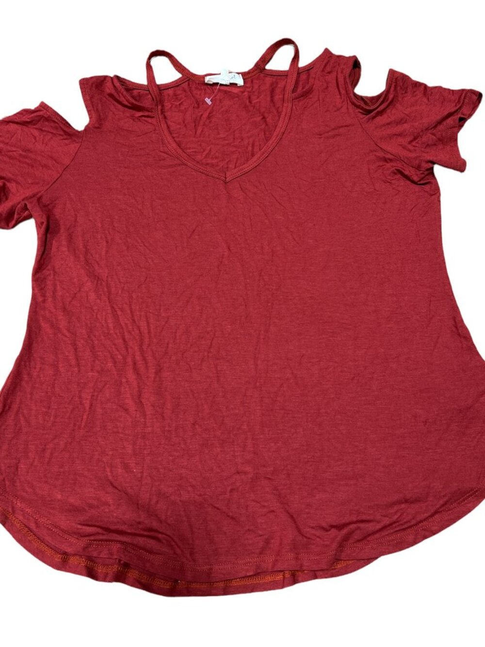 Ultra Flirt Womens V Neck Top
